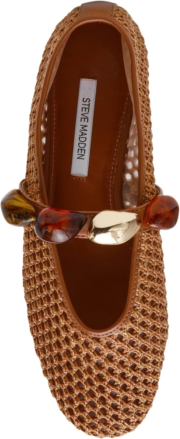 image:imageSteve Madden Womens Poppin Ballet FlatBrown Raffia