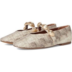 Steve Madden Women’s Poppin Ballet Flat(Natural Snake)